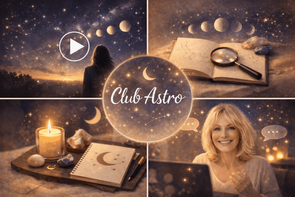 Le club Astro Feelgood de Natacha S. - vous aider à traverser chaque mois avec plus de conscience, de sens et de sérénité, grâce à une astrologie sérieuse, accessible et optimiste.